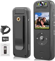 Camera Corporal Esportiva, Camera Corporal de Ação Esportiva Wifi Ultra Hd 4K Portátil Grava Vídeo com Visão Noturna, com Rotação de 180° para Esportes Ao Ar Livre, Ciclismo