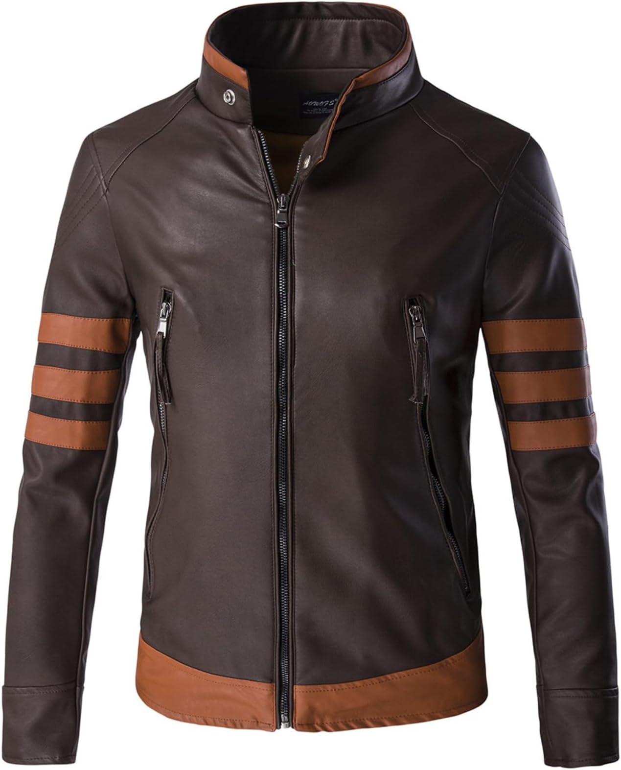 Men's Leather Biker Jacket | Slim Fit PU Motorcycle Coat | Casual Zipper Jacket for Men | Faux Leather Outerwear