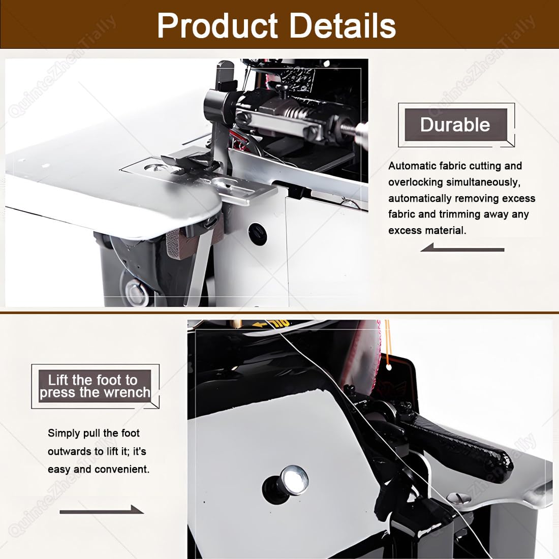 Máquina Coser Cortadora Industrial Overlock,180w Hogar Blue