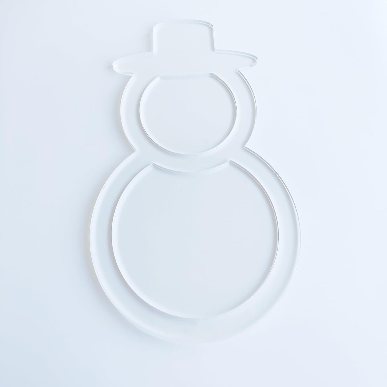 Snowman Router Template for Serving Trays, 14 x 8 inches, 1/4 inch Clear Acrylic
