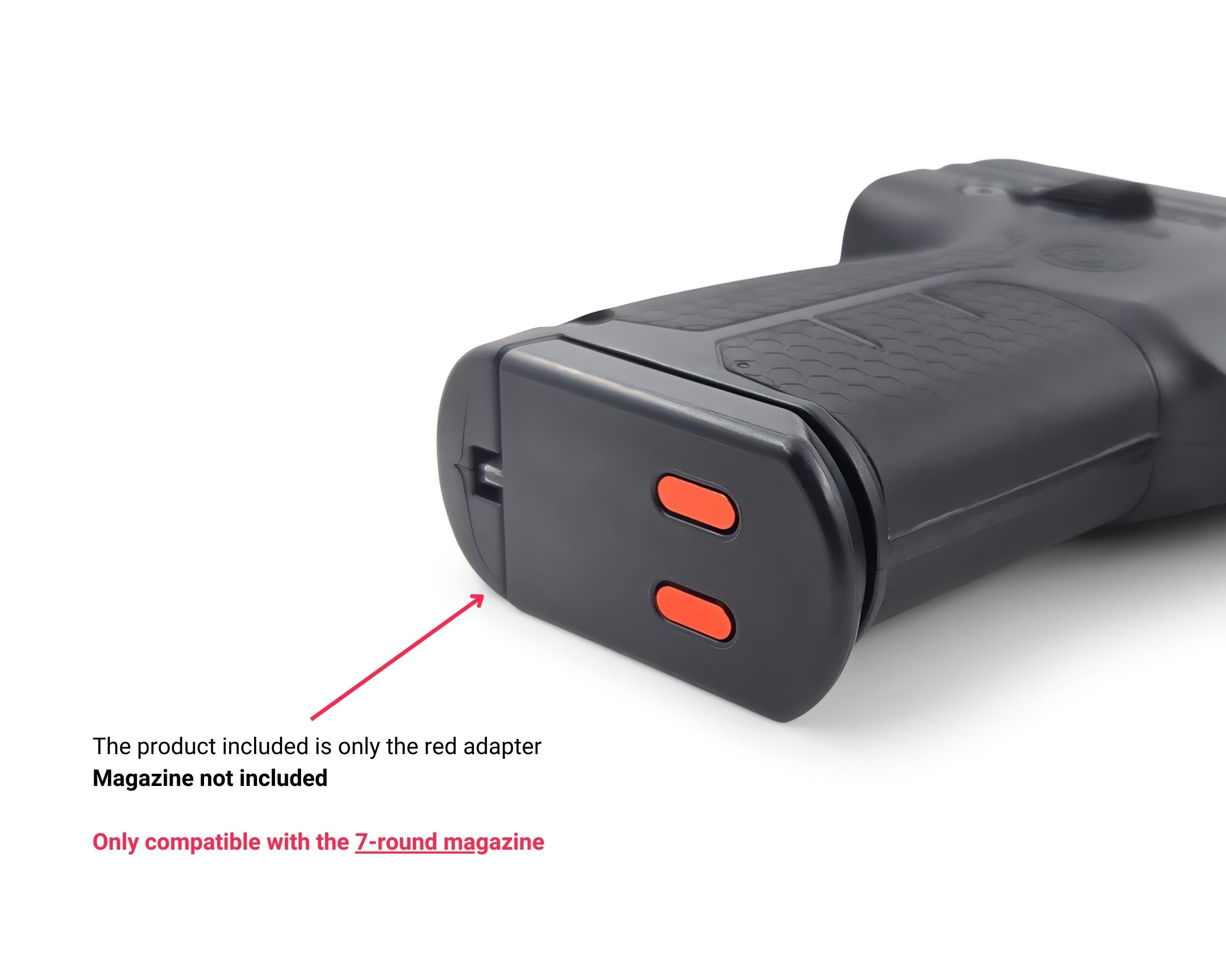 K20 Tools 7 Round Magazine Bottom Marker Adapter - Compatible with Byrna SD, HD, LE, EP (Red)