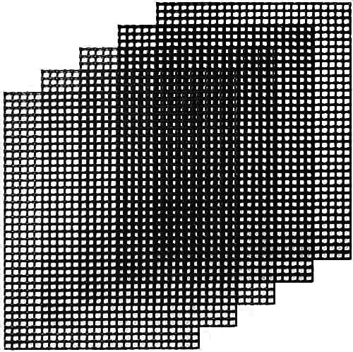 Hylfenis Paquete de 5 alfombrillas de malla para barbacoa, antiadherentes, para parrilla al aire libre, funciona en ahumadores, pellets, gas,