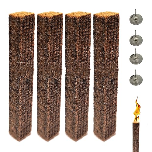 MFCGHXR Dauerdocht Kompatibel Mit Wachsfresser 4 Stück Kerzenrestefresser, Wachsfresser, mit Dochthalter Dauerdocht für Wachsfresser, Outdoor-Kerzen, Kerzenherstellung für Outdoor-Kerzen