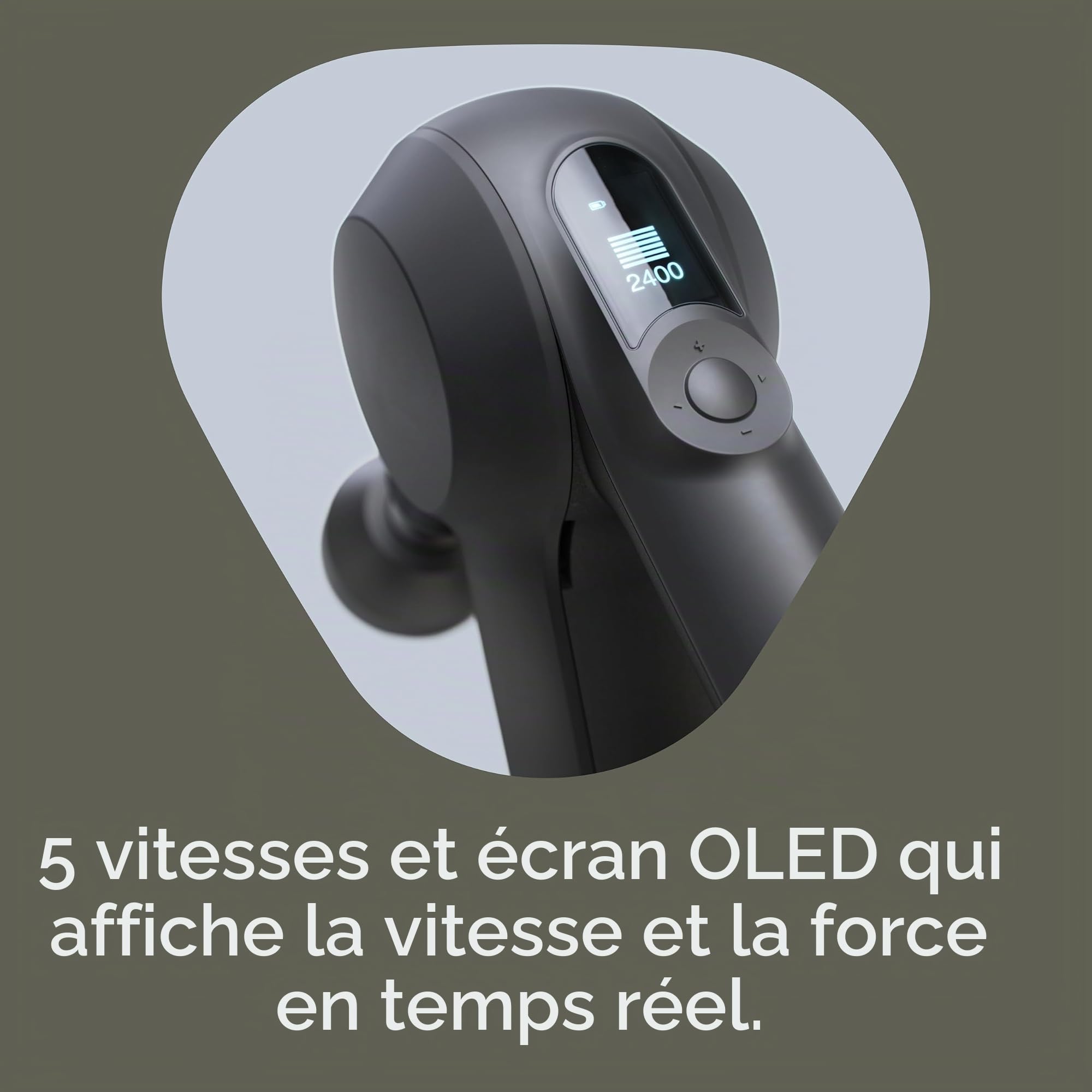 TheraGun Elite Pistolet de massage à percussion ultra-silencieux pour soulager les douleurs musculaires des tissus profonds, masseur électrique portable avec Bluetooth, chargement USB-C,5e génération