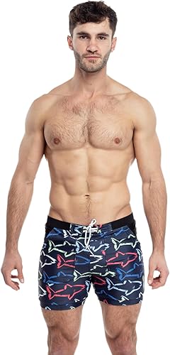 Miniatura 8 de Taddlee Traje de baño básico largo para hombre traje de baño con bolsillo Gris