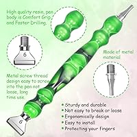 Vista 5 de 14 Uds. De Acero Inoxidable Tornillo Puntas De Rosca De Diamante Pintura Arte Taladro Kit De Pluma De Acero Plata Puntas De Metal Grips Placers