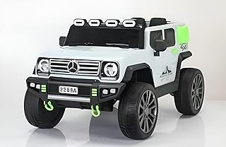 سيارة كهربائية للأطفال، سيارة لعبة مع إضاءة وموسيقى للأطفال من عمر 3 إلى 8 سنوات للأولاد والبنات