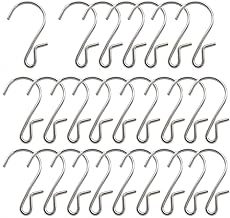 XINGSUI Crochet en forme de S de 25 pièces, crochets en métal en forme de S, cintre en métal, crochets de décoration de Noël, crochet de lumière de fête, adapté pour suspendre des articles