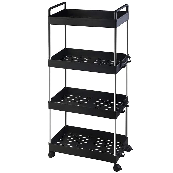 Buy Ronlap 4 Tier Classic Storage Rolling Cart, Thin Storage Cart with