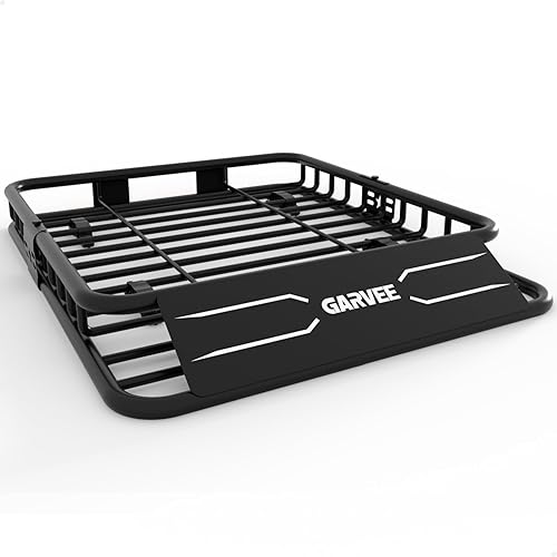 Garvee Universal Roof Rack Cargo Carrier Basket, 200 Lbs Capacity Rooftop Cargo Rack, Car Top Luggage Holder Basket Heavy Duty for SUVs, Trucks, Vehicles