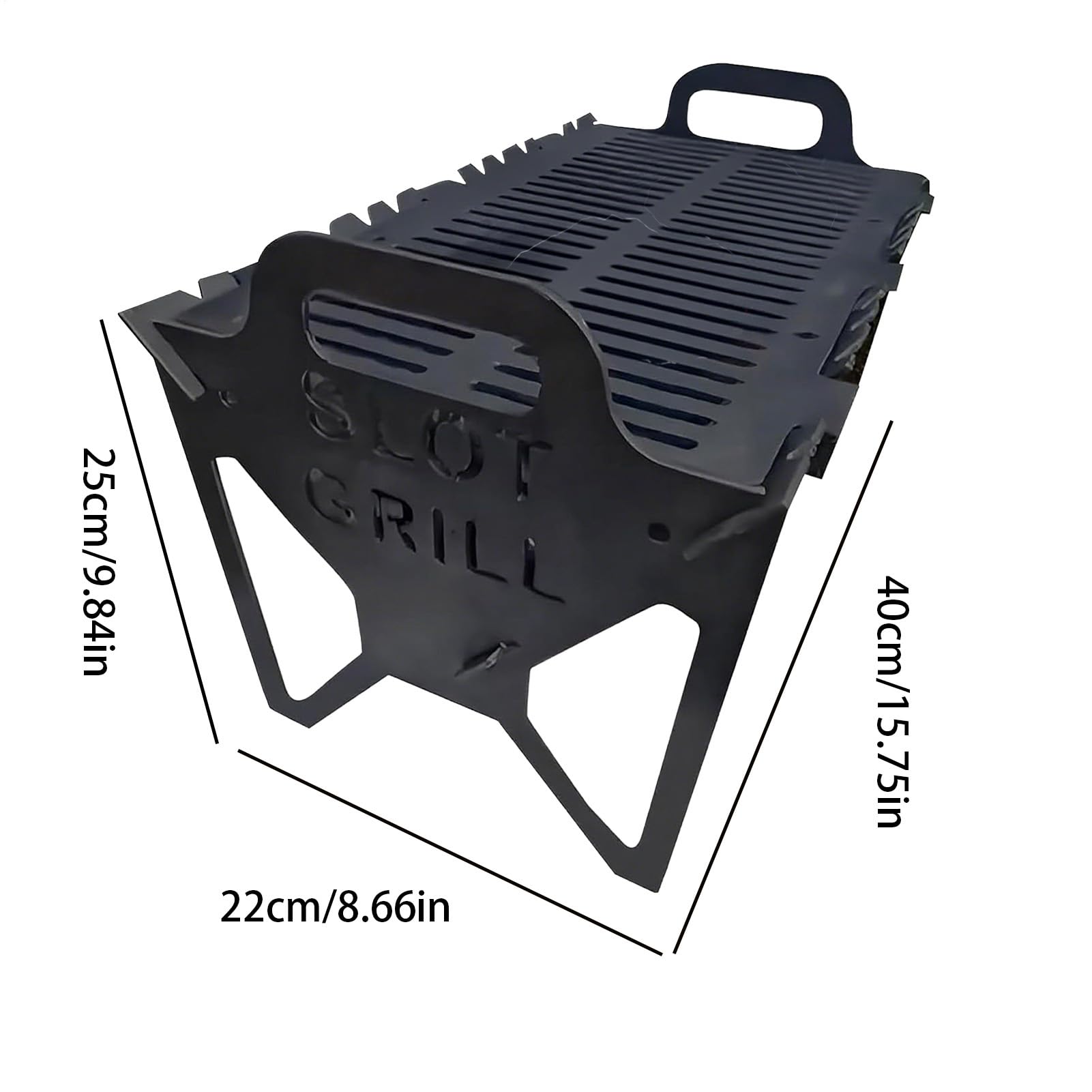 Barbecue pieghevole – Griglia portatile in metallo a carbone per campeggio