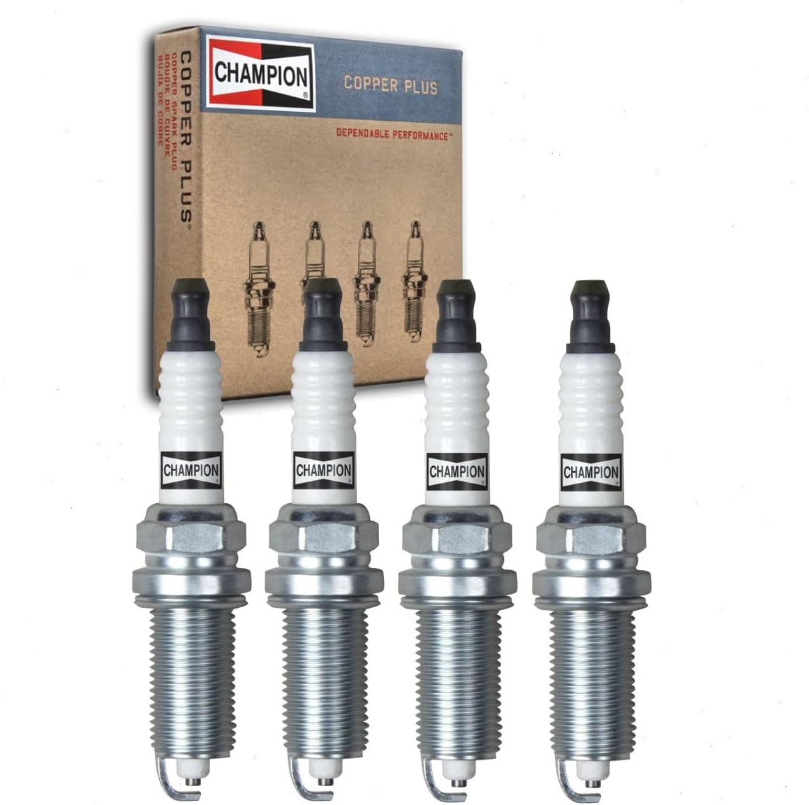 4 pc Champion Copper Plus Spark Plugs compatible with Jeep Cherokee 2.4L L4 2014-2020