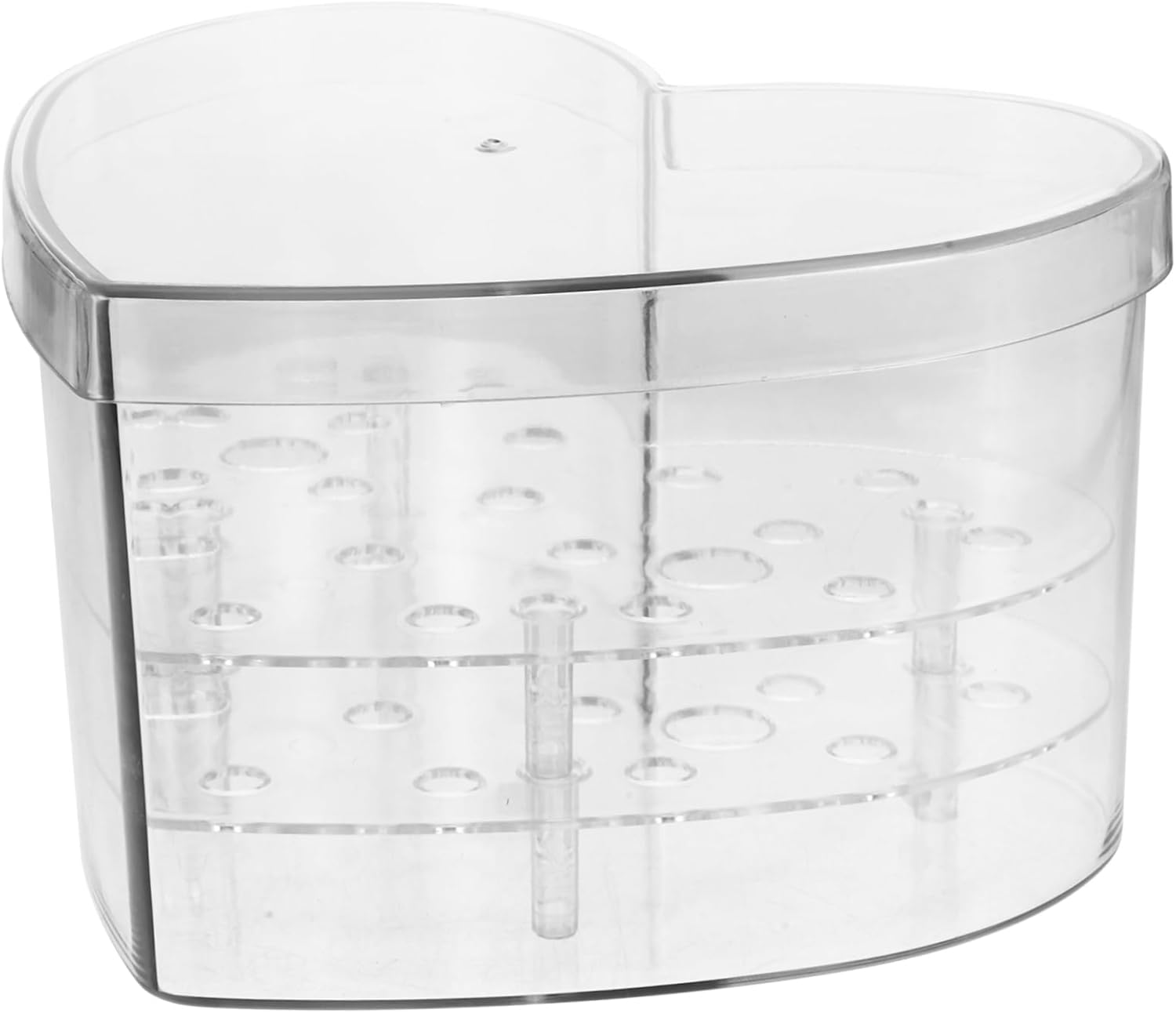 Clear Acrylic Heart Shaped Flower Box 8.50X7.67X5.11In Transparent Decorative Case for Floral Arrangements Weddings Birthdays and Special Occasions