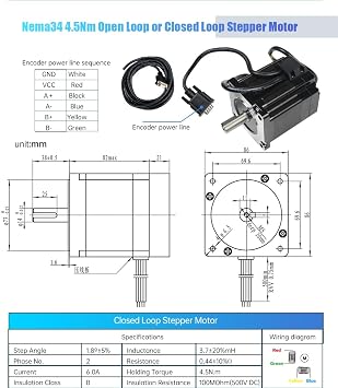 RATTMMOTOR CNC Router Table Rotary K11-130mm Chuck Dividing Head Milling Machine Rotational Axis A 4th Axis Reducing Ratio 4:1+Nema34 4.5N.m Closed Loop Servo Motor+2HSS86 Servo Driver