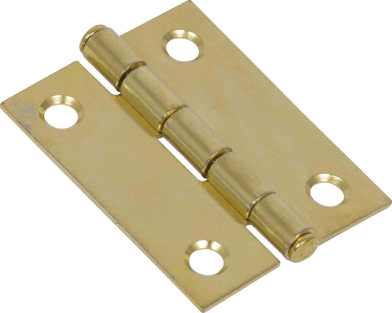 Hardware Essentials Hillman 851732 Light Narrow Door Hinges and Fixed Pin Brass 2" -2 pack