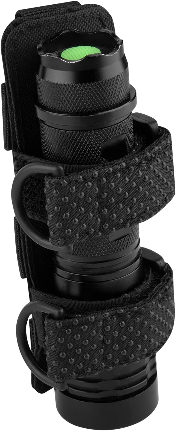 Xxerciz Tactical Flashlight Holster, Heavy Duty Nylon Flashlight Holder