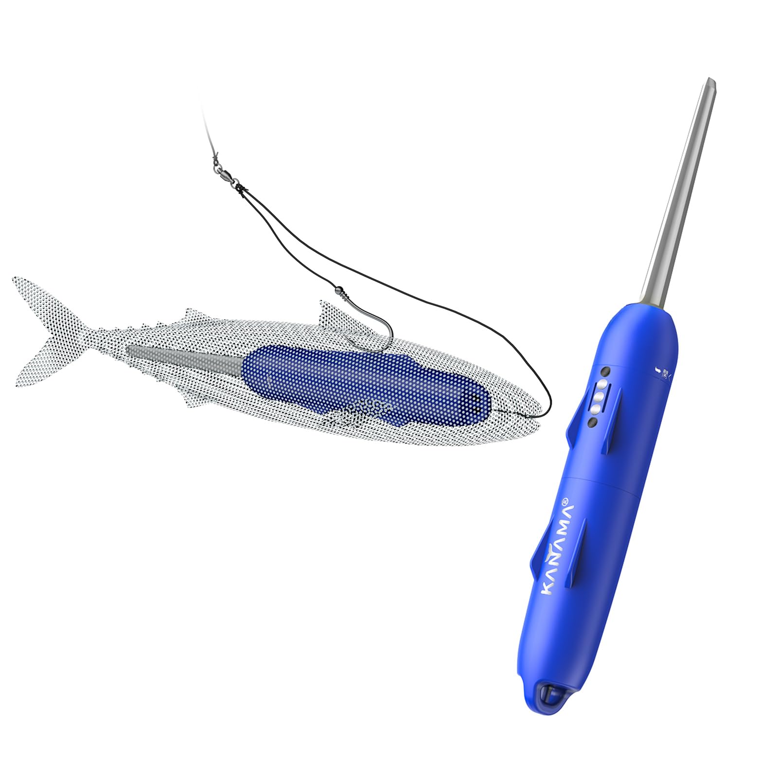 KANAMA Smart Bait Pro X – Señuelo de Pesca Electrónico Robótico Recargable Impermeable 500 m, Reactivación de Carnada Muerta, Atún, Mero, Lucio Y Más, Agua Dulce Y Salada, 1 Juego