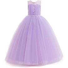 Flower Girls Formal Wedding Dress for Tulle Party Bridesmaid Pageant Princess Kids Birthday Prom Ball Gown