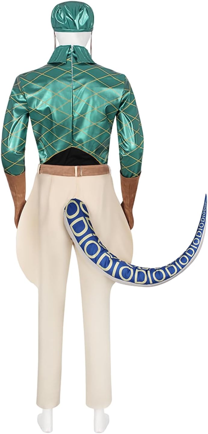 Anime Cosplayrico Diego Brandoo Costume Adventurer Diego Top Pants Cap Tail Fullset Adults Mens Halloween Outfits