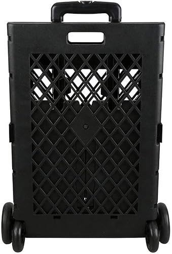 Miniatura 2 de Carrito de compras plegable de 55 libras de capacidad portátil utilitario carrito rodante