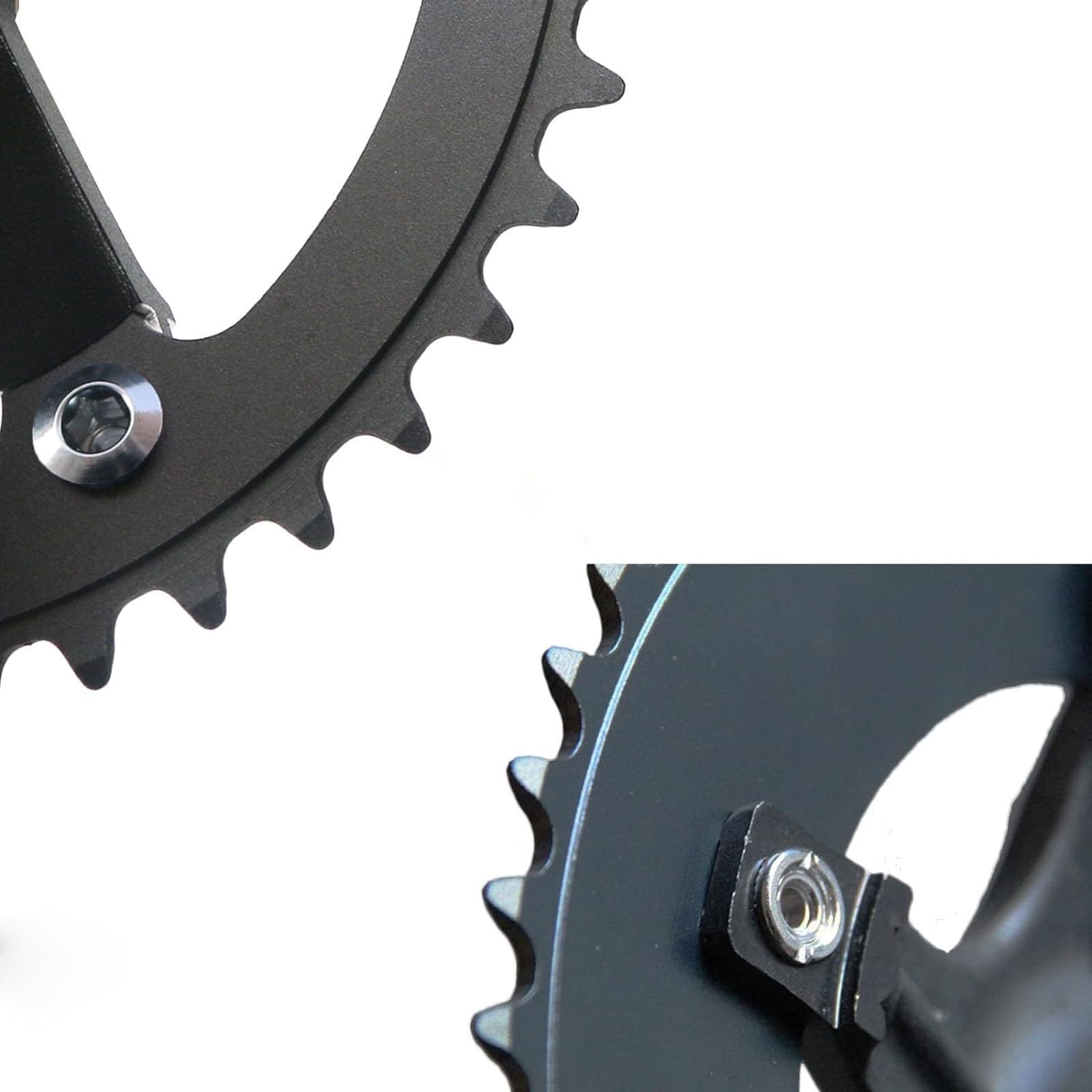 Guarnitura per bici da strada, 165 mm, foro quadrato, in lega di alluminio, con anello a catena 44T per bici pieghevoli e da strada
