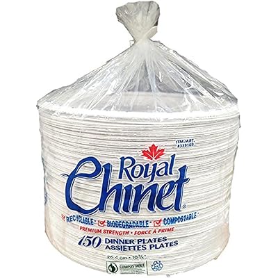 Royal Chinet Dinner Plates, 150 Pack