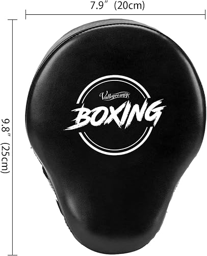 Miniatura 4 de Valleycomfy - Manoplas de boxeo curvadas para entrenamiento de piel sintética