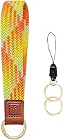 Vista 16 de Fishent Llavero elástico, bonito llavero de pulsera, cordón de muñeca tejido para llaves, llaveros para mujeres y hombres, llaves de automóvil