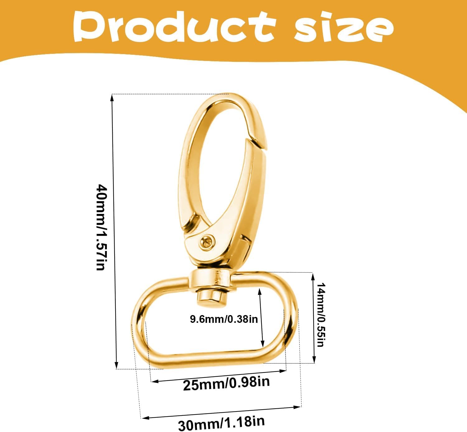 Lot De 30 Mousquetons Anneaux En D - Porte-clés Rotatifs 360°, Fermeture Pivotante, Pour Clés, Sacs, Laisses, Bricolage