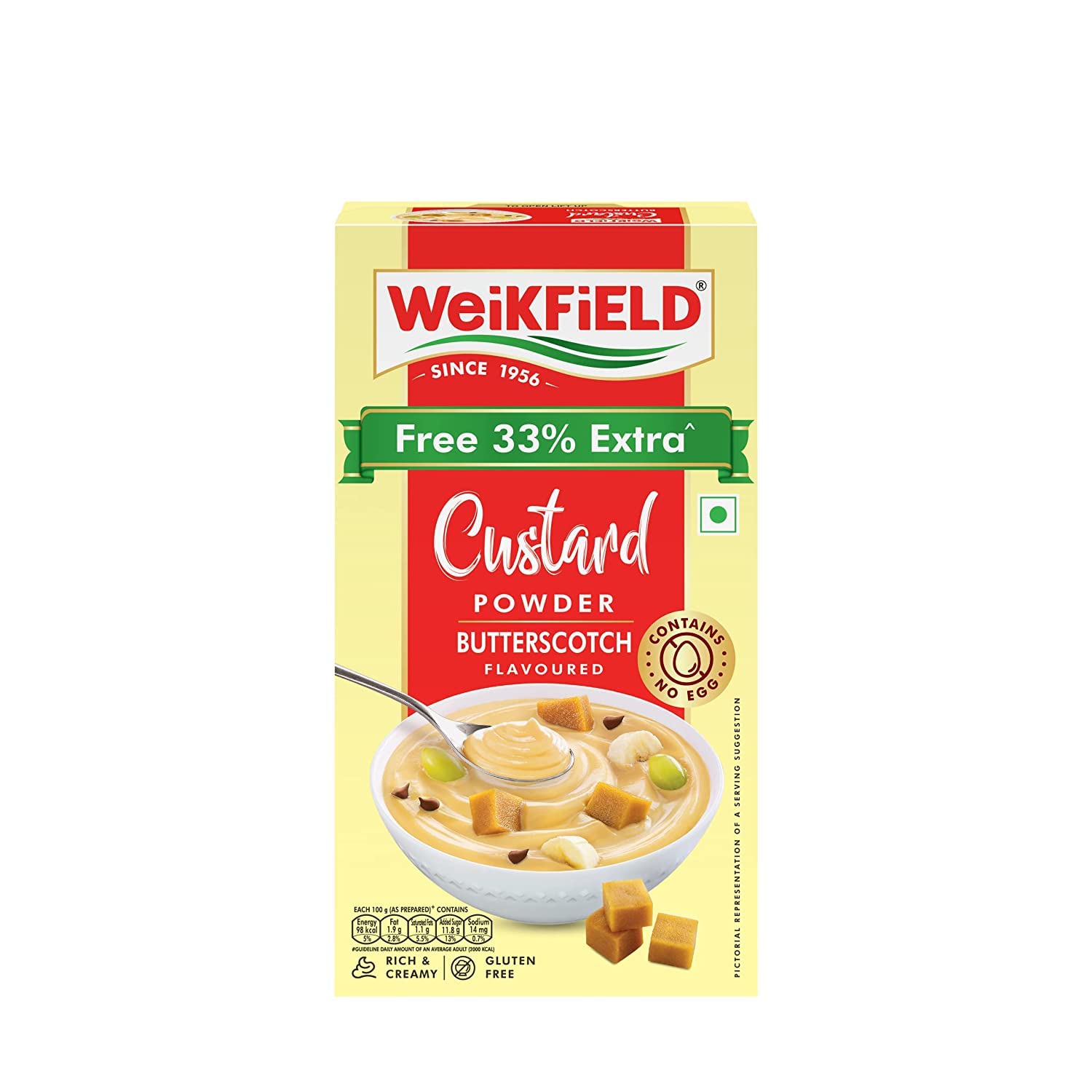Weikfield Custard Powder Butterscotch 75g +25g (Free) Amazon.in