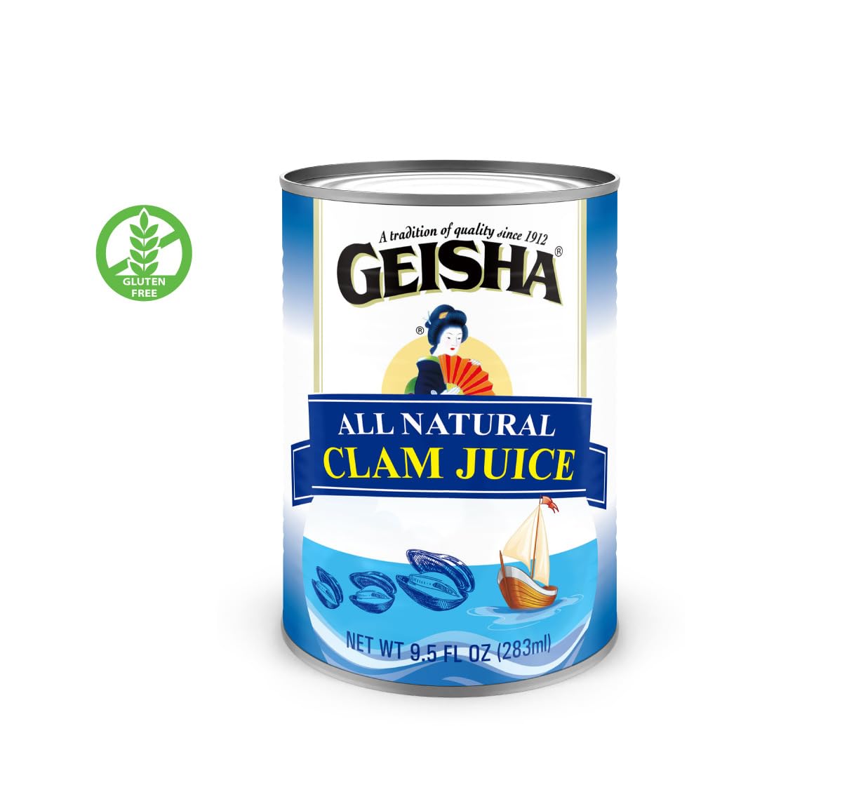 GEISHA Clam Juice 9.5 fl oz (Pack of 12) | Natural ClamJuice - No Preservatives or Food Additives – Best for Clam Chowder