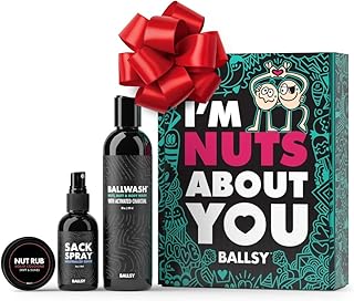 Nuts About You Sack Pack, Men's Fresh Kit, Gift for Valentine's Day, Includes Ballwash, Sack Spray and NutRub, Drift & Dunes