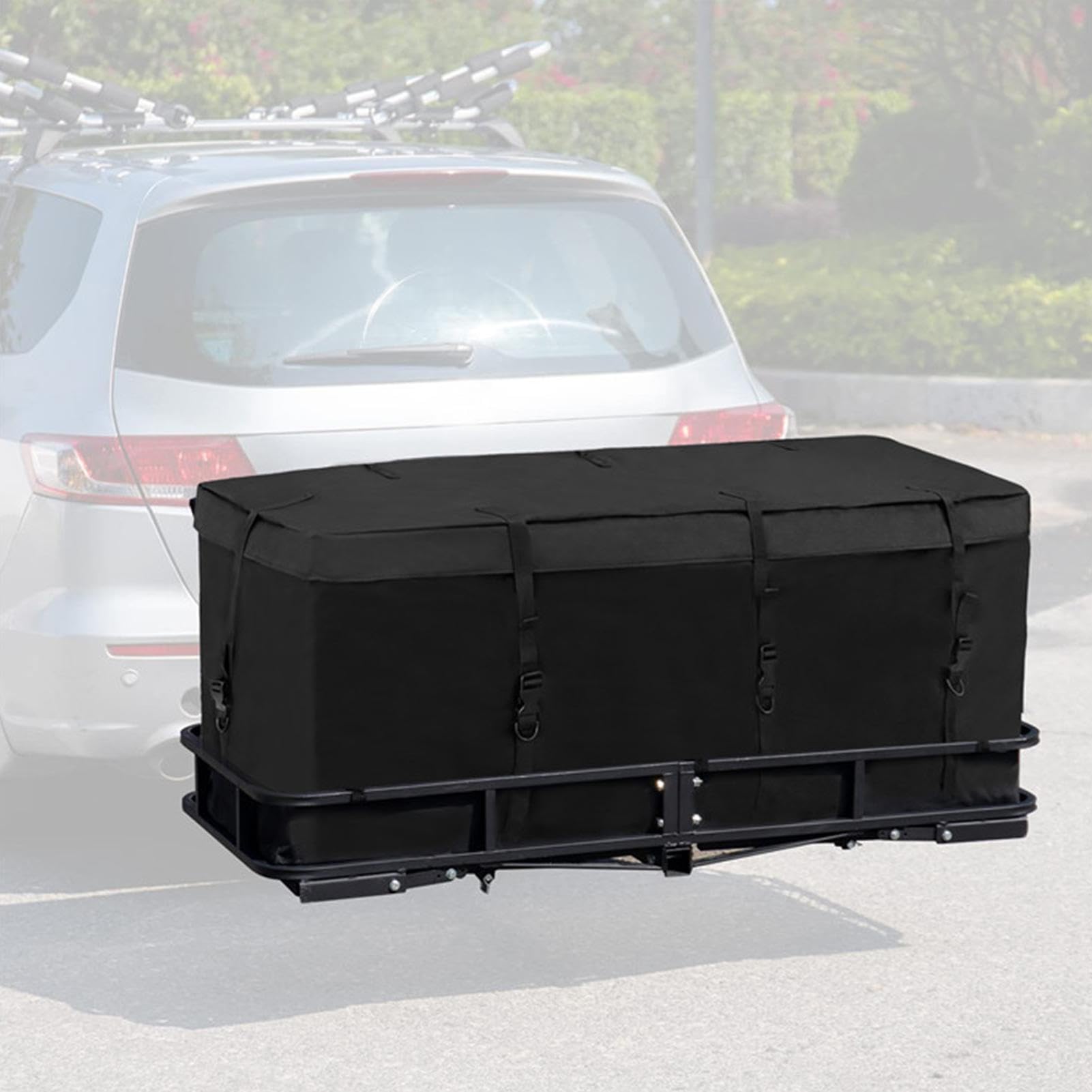 Portabagagli per auto con gancio di traino – Oxford extra forte – Borsa da | tetto per auto, organizer per breber | Borsa da tasca con cinture robuste, camion SUV per vacanze e lunghi viaggi