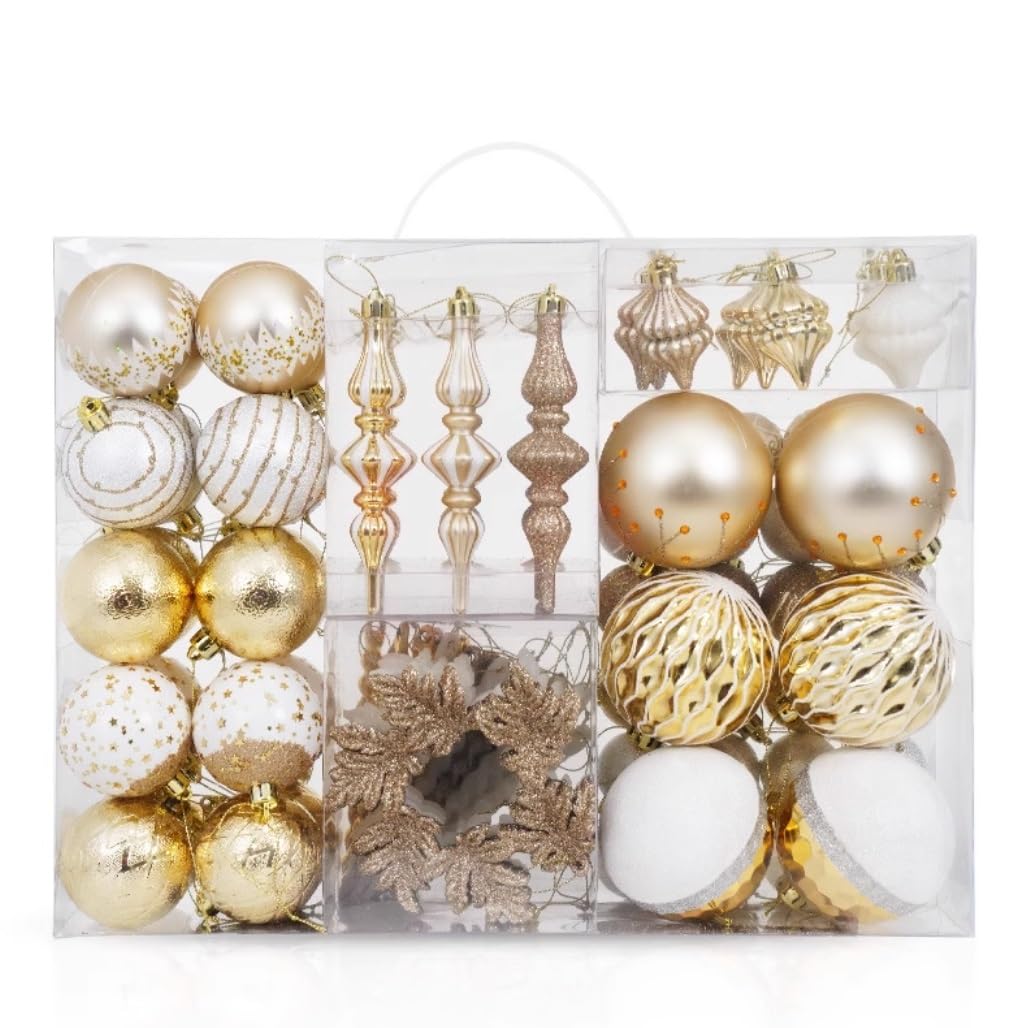 Set de Bolas de Navidad Bolas de Navidad Adorno De Bola De Navidad De 100 Uds., Adornos Colgantes De Plástico Inastillables Para Decoración Para Fiesta De Boda De Árbol De Navidad Bolas para Arbol de