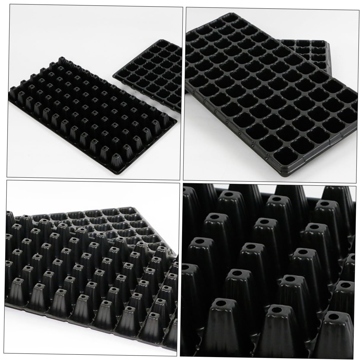 VICASKY 15 Piezas de con Agujeros de Drenaje Bandeja de Cultivo para Plantas de jardín y habitación Infantil para una germinación Saludable y Alta tasa de brotación