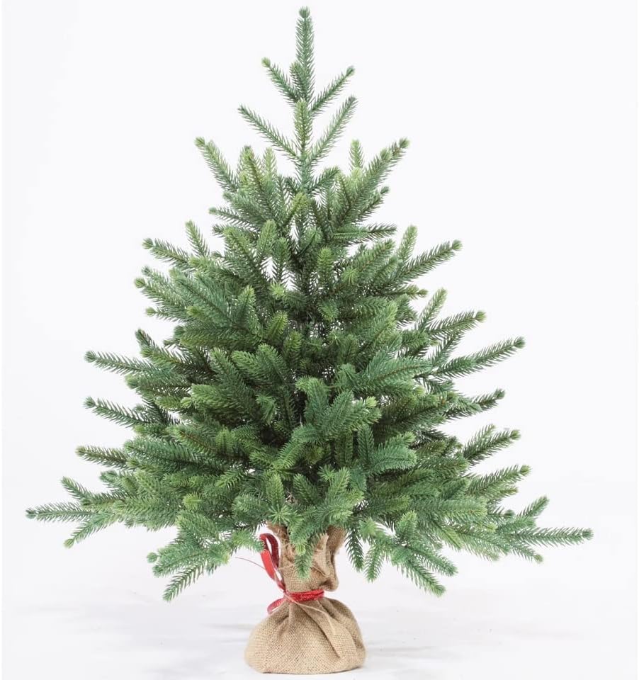 eveXmas 65 cm Artificial Christmas Tree, Infinity Classic Green, 62 Branches, 100% PE Tips, Includes Stand Backlinen