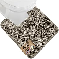 Vista 15 de GORILLA GRIP Alfombra de Baño 44x26, Chenilla Suave Absorbente, Tapetes de Microfibra de Secado Rápido, Respaldo de Goma Lavables Alfombras de Ducha
