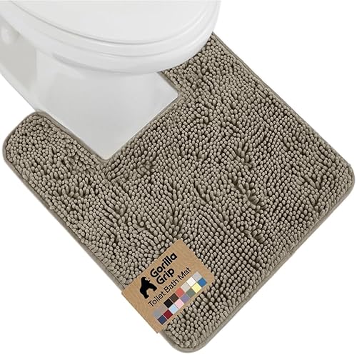 Miniatura 15 de Gorilla Grip - Tapete de baño de 60 x 24 pulgadas, de felpilla gruesa, suave y absorbente, secado rápido, de microfibra, con reverso de caucho