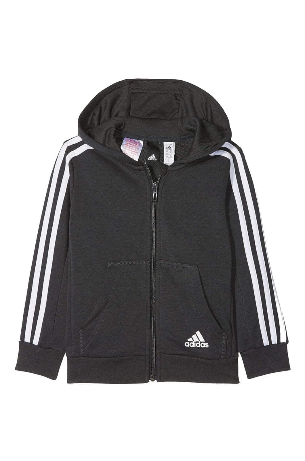 adidas YB 3s FZ Hood Maglietta Bambini e Ragazzi