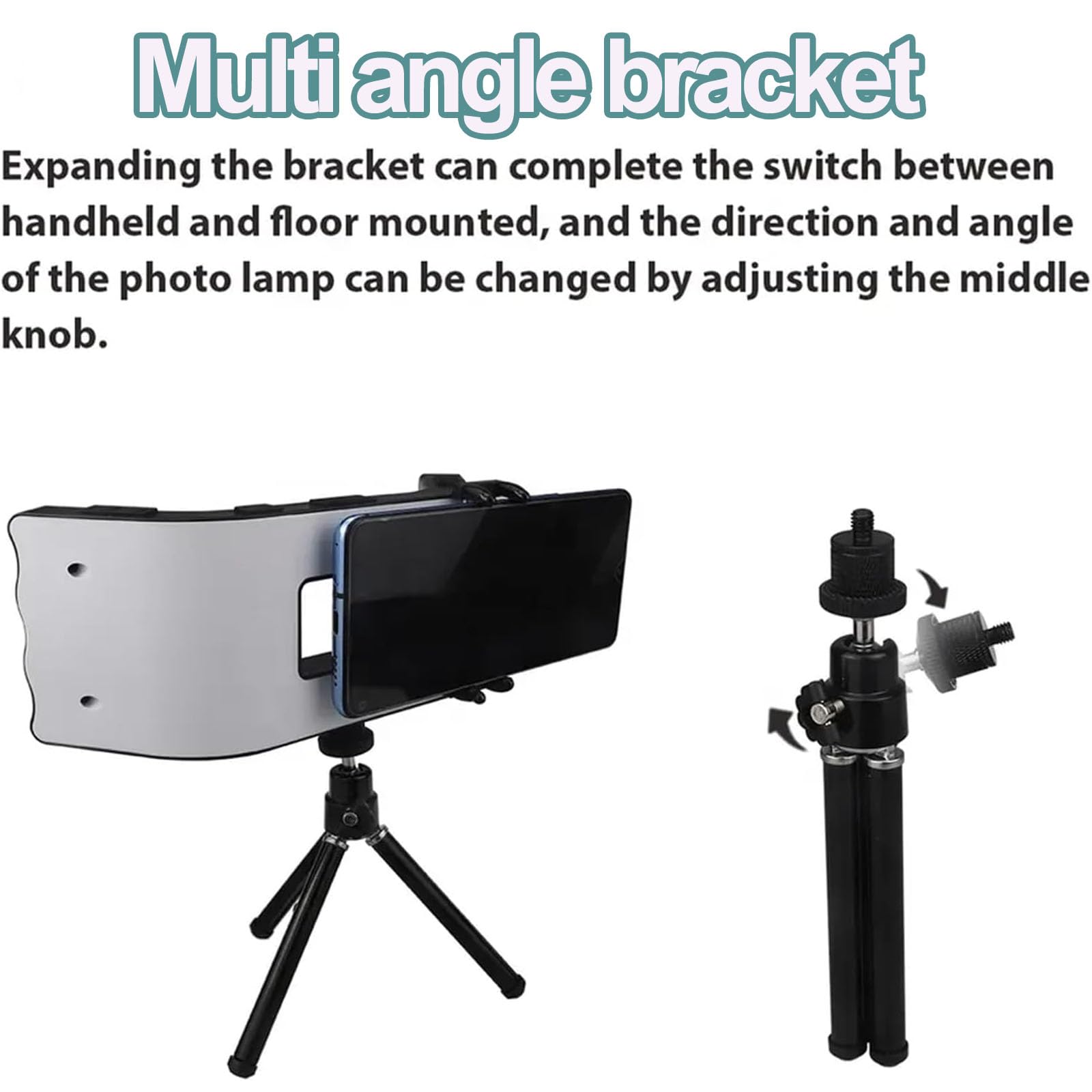 Lampe LED Portable pour Photographie Dentaire, Éclairage Buccal avec 20 LED Réglables (6000-6500K), Accessoire Idéal pour La Photographie Dentaire À Domicile, en Salon Ou en Cabinet.
