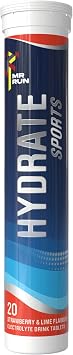 Zero Sugar Electrolytes Tablets - Rehydration Tablets with 5 Key Ingredients Potassium, Sodium, Magnesium, Vitamins B6, B12 - High Energy Boost Sports Drinks - 20 Tablets, Strawberry & Lime Flavour