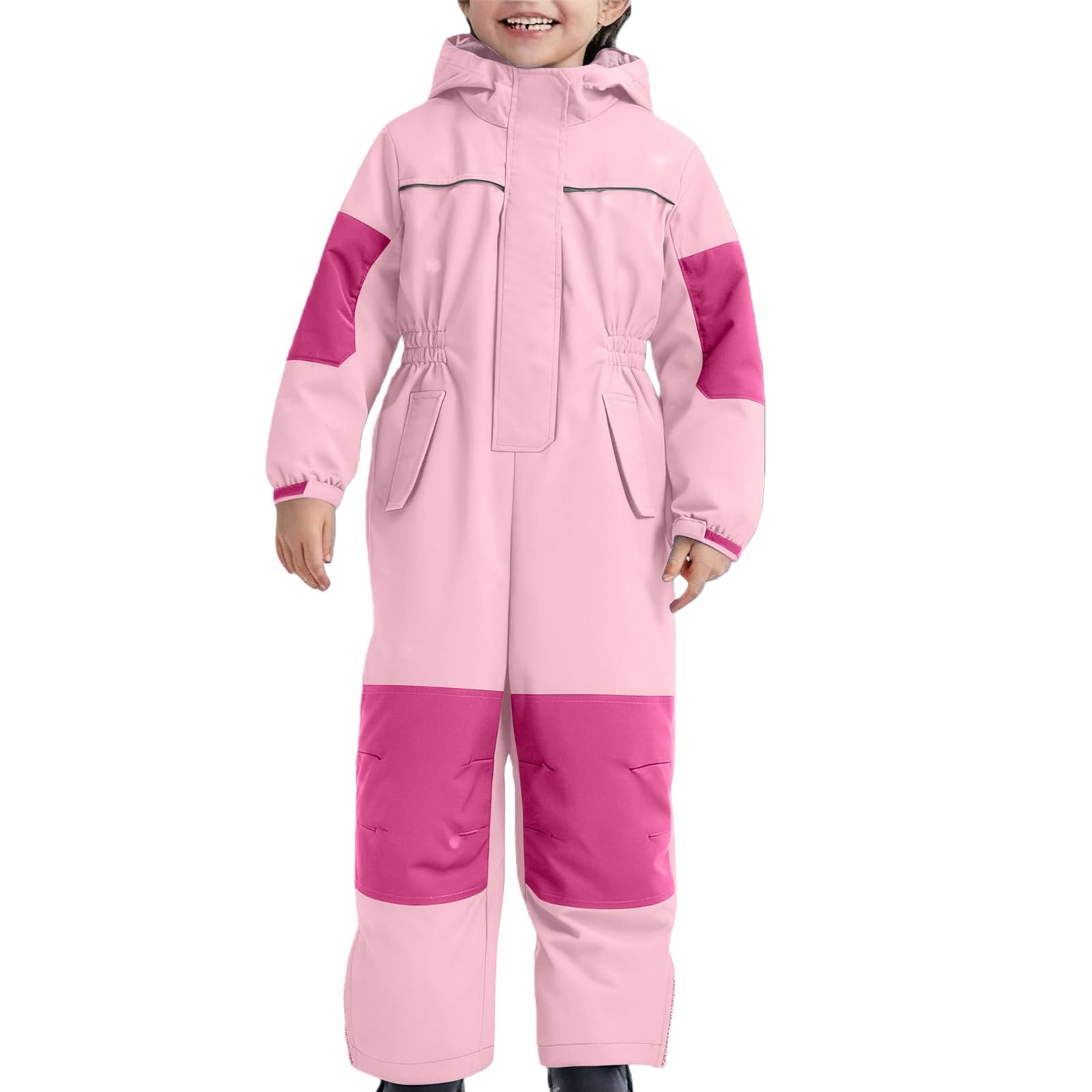 HEONSATI Completo Neve Bambini Tuta Da Sci Intera Bambine E Ragazze Tute Da Neve Apertura Con Cerniera Unisex Completo Sci Di Un Pezzo Impermeabile E Traspirante Tute Antivento Per Bambino Outdoor