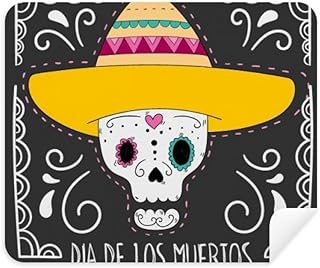Hat l Mexico Happy The Day of The Dead Cleaning Cloth Screen Cleaner 2pcs Suede Fabric