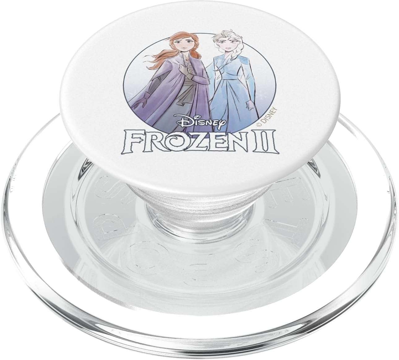 Disney Frozen 2 Anna Elsa Water Color Sketch Logo PopSockets MagSafe PopGrip for iPhone