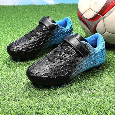 Soccer Cleats, Kids Firm Ground Football Shoes, Boys Girls Athletic Outdoor