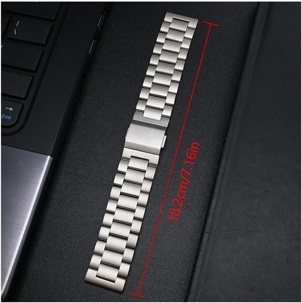 Yenle Width 22mm Mag netic clasp Titanium Metal Watch Band Fit for Huawei Watch GT4 GT3 Pro 46mm 2e /Amazfit 47mm Luxury Business Bracelet Strap Correa