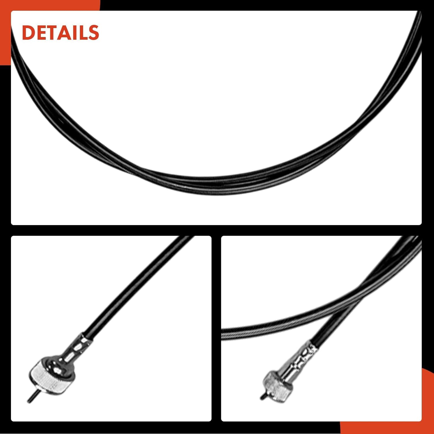 A-Premium 92 inch Speedometer Cable Compatible with Chevrolet Malibu, Corvette, Blazer & Jeep Grand Wagoneer, Cherokee & GMC & Dodge & Oldsmobile & Pontiac & AMC & Plymouth & International Harvester