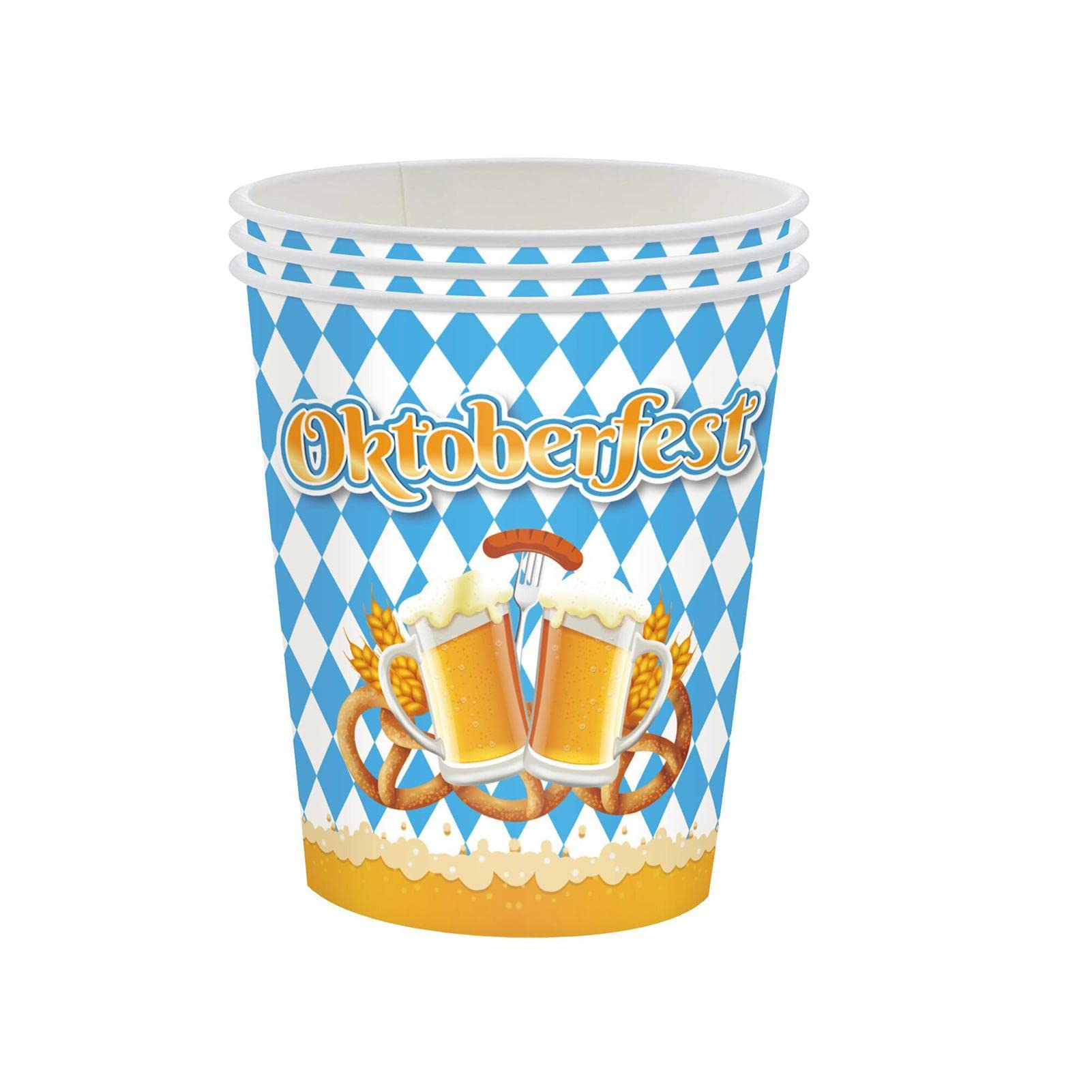 Banderines Decorativos Oktoberfest - Temática Cervecera Con Jarras Y Pretzels Para Fiestas Y Reuniones