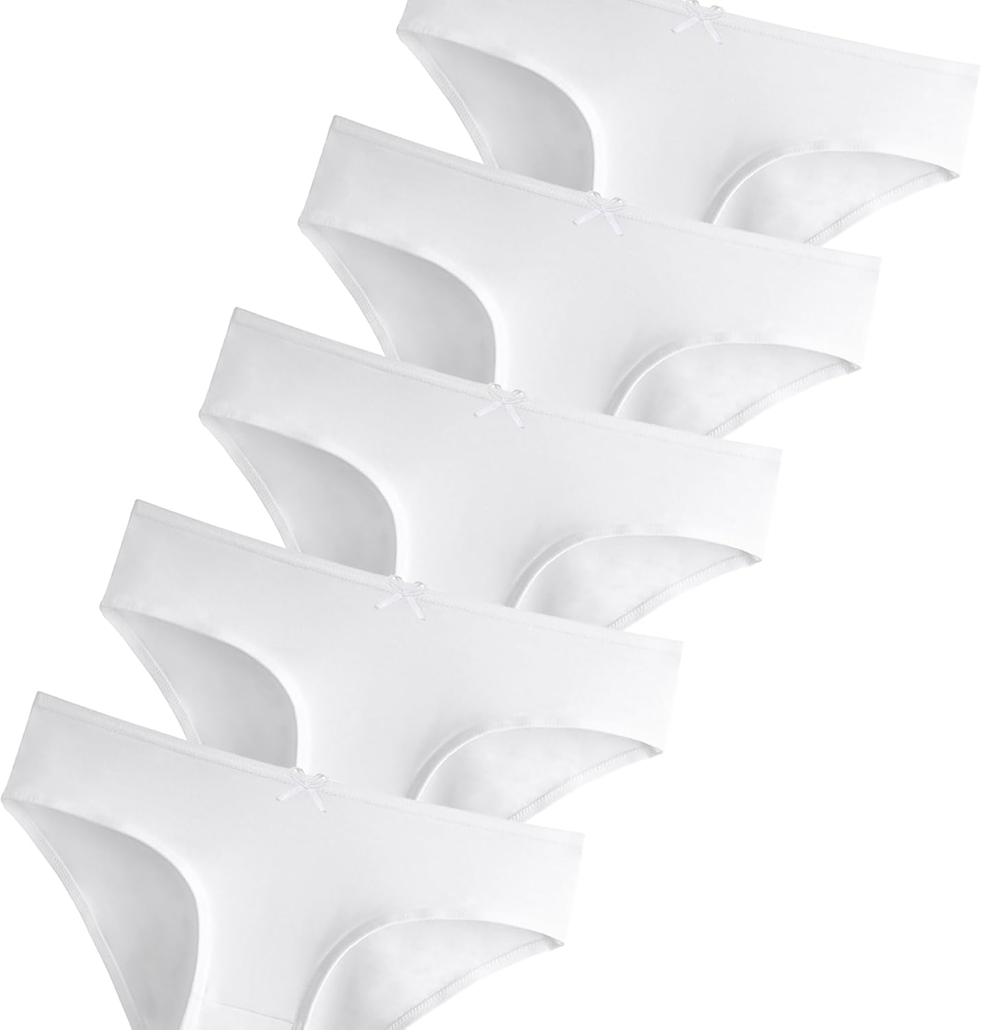 Donella Teen Girls Panties - 5 Pack Mid Rise Soft Cotton Bikini Underwear, Age: 6-17 - Image 2