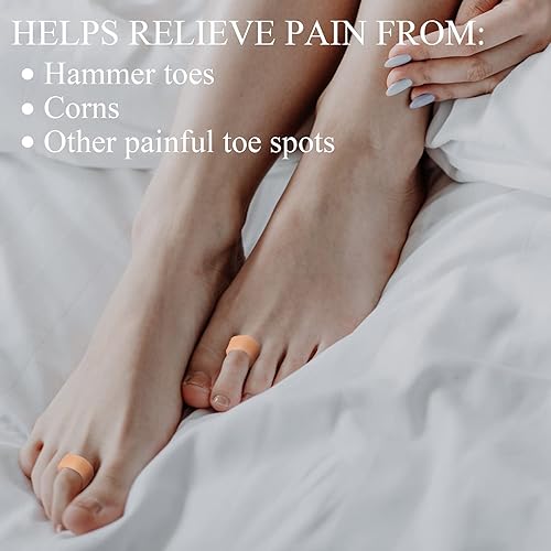 Miniatura 4 de Nuanchu 12 pares de almohadillas de dedo de martillo, alisador y corrector de soporte de cresta, separadores de gel para mujeres y hombres, alivio
